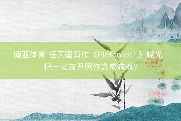 博亚体育 任天国新作《Pictonico! 》曝光: 把一又友丑照作念成游戏?