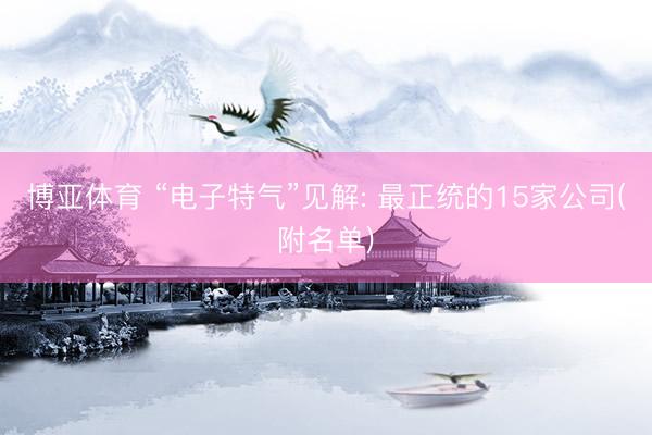 博亚体育 “电子特气”见解: 最正统的15家公司(附名单)