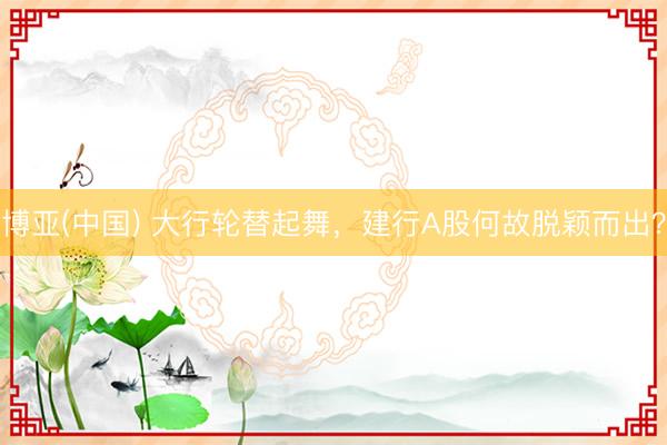 博亚(中国) 大行轮替起舞，建行A股何故脱颖而出？